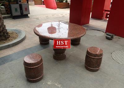 枫叶红花岗岩石桌石凳