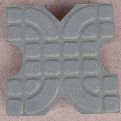 灰色X型植草砖