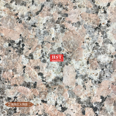 海棠红火烧面干挂石材